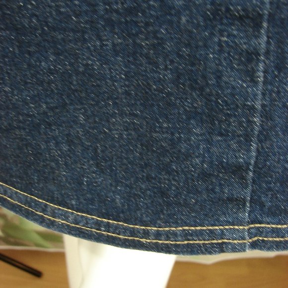 Like New Gas Co Stretch Denim Halter Dress Dark Wash Size 9 Summer Jean Dress - Picture 8 of 11